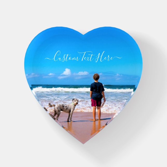 Personalized Your Photo Paperweight Custom Text (Front)