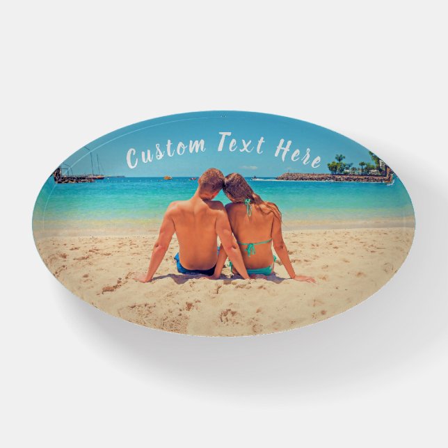 Personalized Your Photo Paperweight Custom Text (Front)