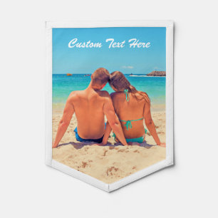 Personalized Your Photo Pennant with Custom Text