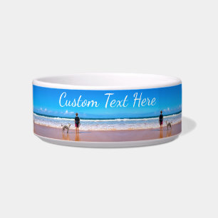 Personalized Your Photo Pet Bowl with Custom Text