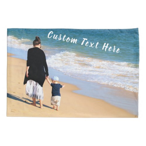 Personalized Your Photo Pillow Case Custom Text