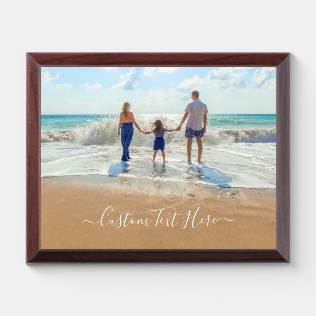 Personalized Your Photo Plaque with Custom Text (Horizontal)