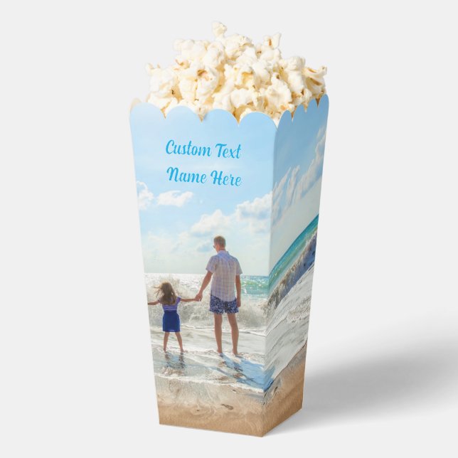 Personalized Your Photo Popcorn Box Custom Text (Popped)