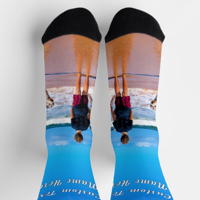 Personalized Your Photo Socks Gift and Custom Text (Top)
