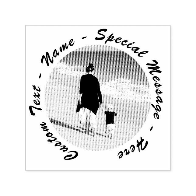 Personalized Your Photo Stamp with Custom Text (Design)