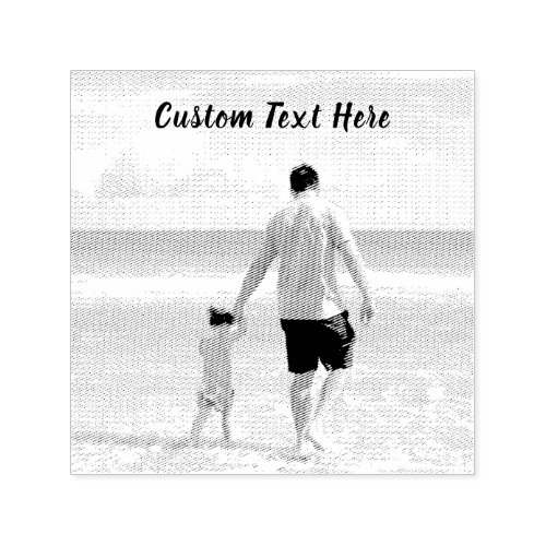 Personalized Your Photo Stamp with Custom Text