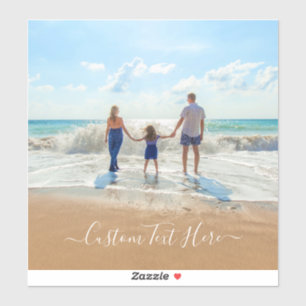 Personalized Your Photo Sticker with Custom Text