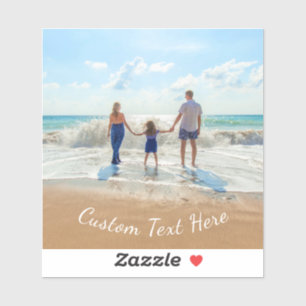 Personalized Your Photo Sticker with Custom Text