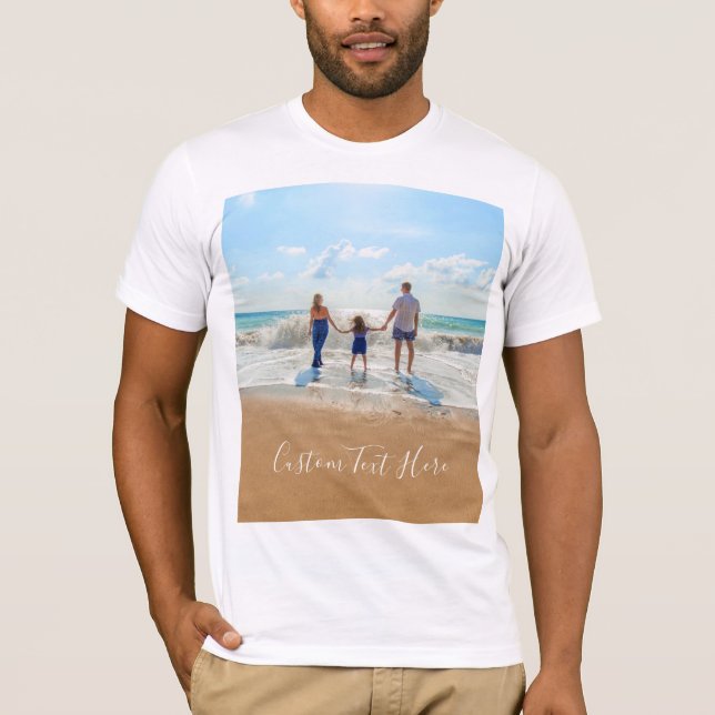 Personalized Your Photo T-Shirt with Custom Text (Front)