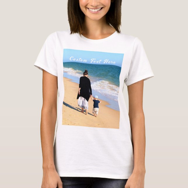 Personalized Your Photo T-Shirt with Custom Text (Front)