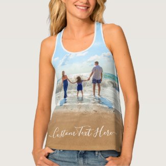 Personalized Your Photo Tank Top with Custom Text