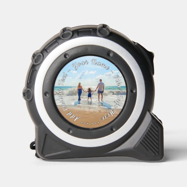 Personalized Your Photo Tape Measure Custom Text (Front)