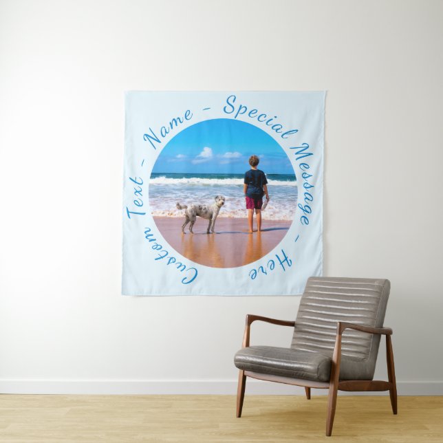 Personalized Your Photo Tapestry with Custom Text (In Situ)