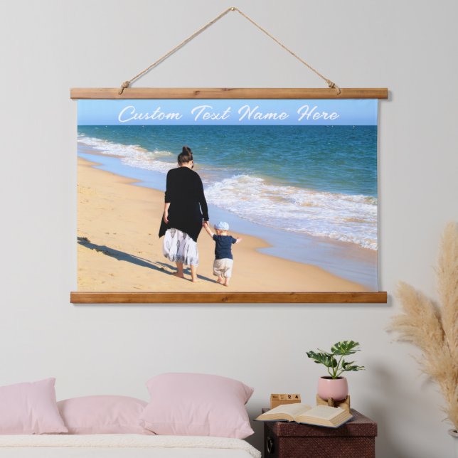 Personalized Your Photo Tapestry with Custom Text (Bedroom)