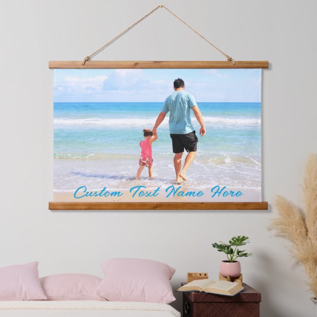 Personalized Your Photo Tapestry with Custom Text (Bedroom)
