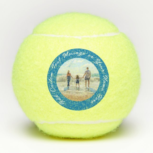 Personalized Your Photo Tennis Balls Custom Text (Front)