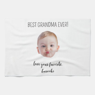 Personalized Your Photo & Text Mother’s Day Birth Kitchen Towel