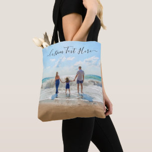 Personalized Your Photo Tote Bag with Custom Text