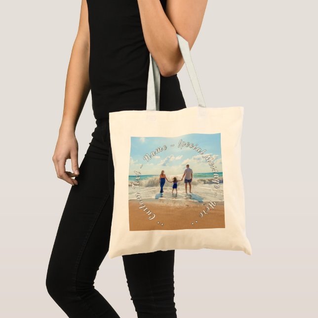 Personalized Your Photo Tote Bag with Custom Text (Front (Product))