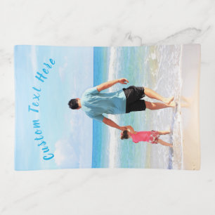 Personalized Your Photo Trinket Tray Custom Text