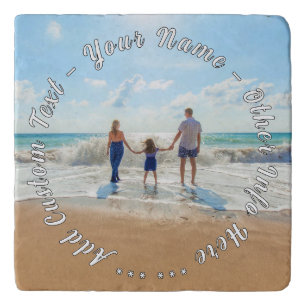 Personalized Your Photo Trivet with Cutsom Text