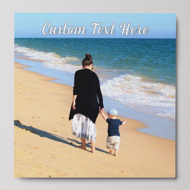 Personalized Your Photo Wall Tile with Custom Text (Front Set)