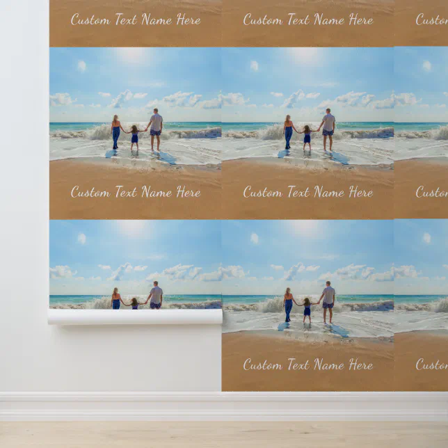 Personalized Your Photo Wallpaper with Custom Text | Zazzle