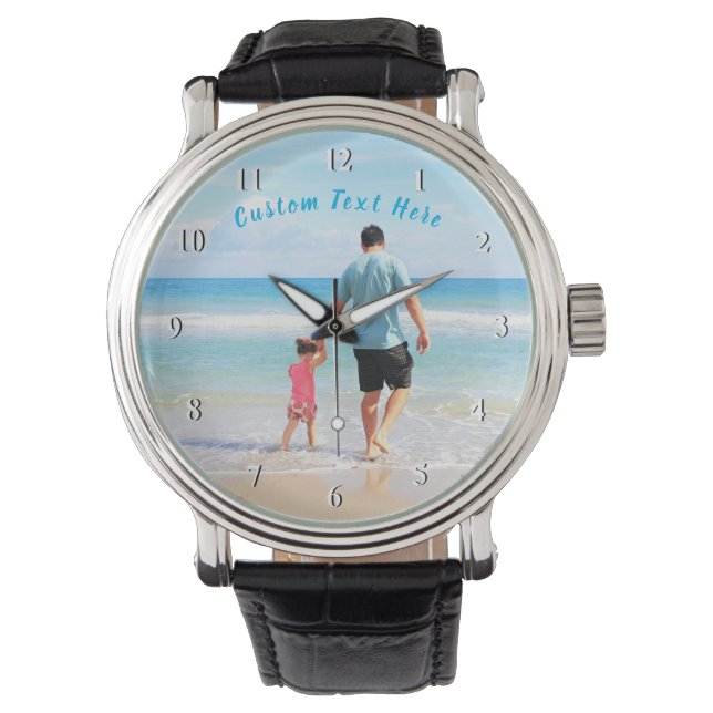 Personalized Your Photo Watch Gift and Custom Text (Front)