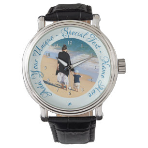 Personalized Your Photo Watch Gift and Custom Text