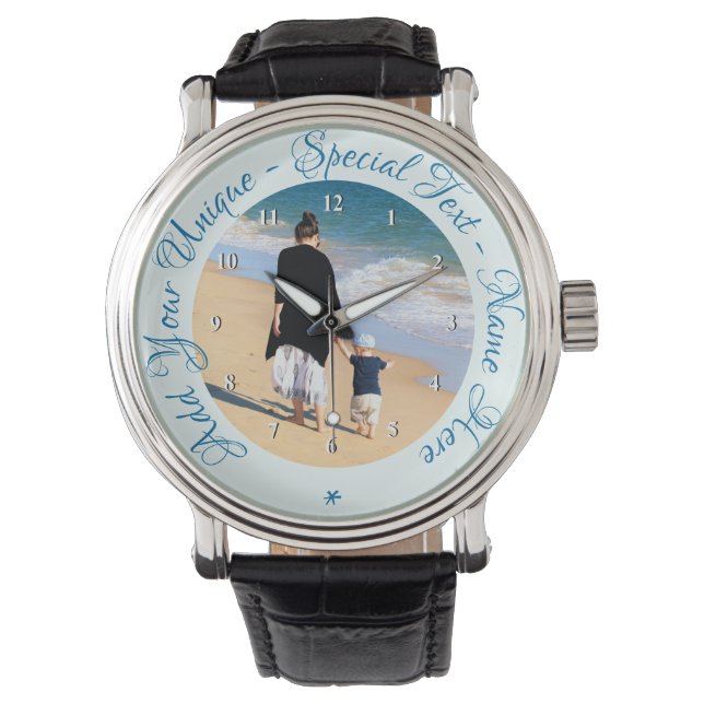 Personalized Your Photo Watch Gift and Custom Text (Front)