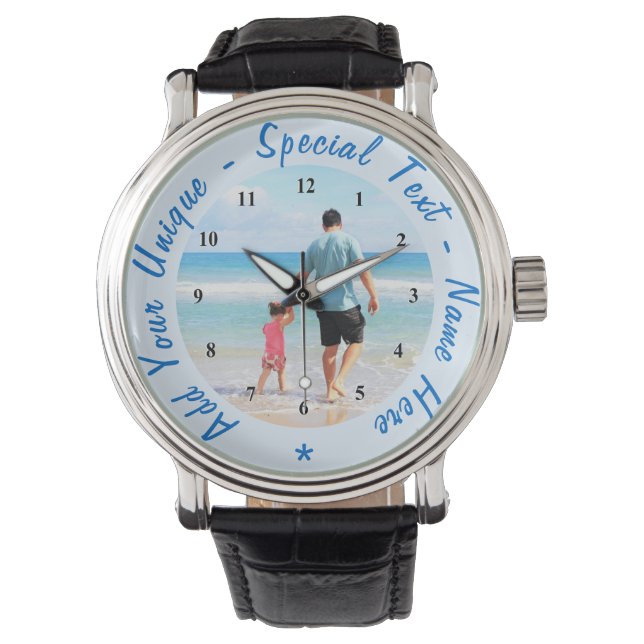 Personalized Your Photo Watch with Custom Text (Front)