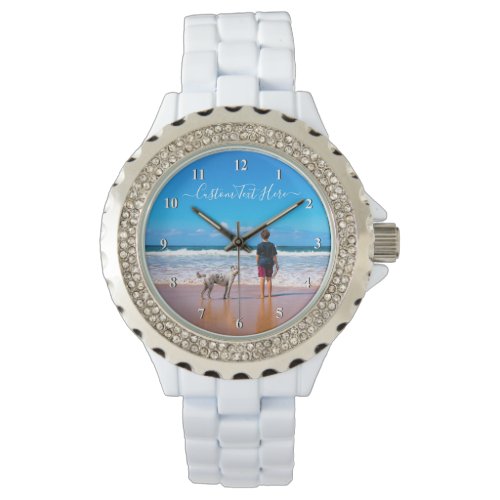 Personalized Your Photo Watch with Custom Text