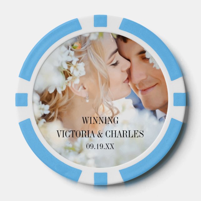 Personalized Your Photo Wedding Favors Poker Chips (Front)