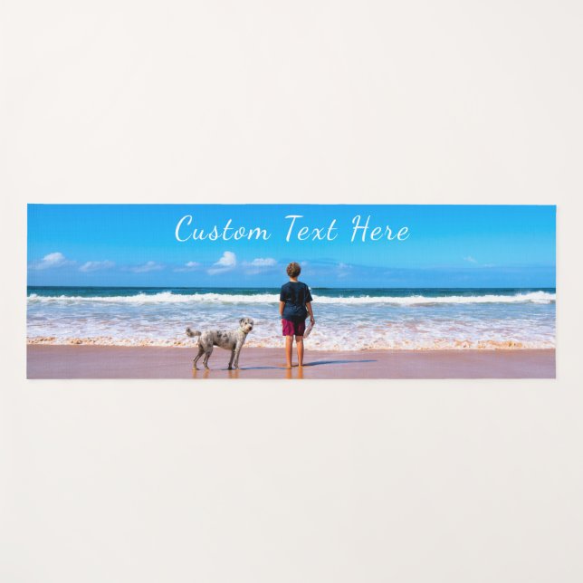 Personalized Your Photo Yoga Mat with Custom Text (Front (Horizontal))