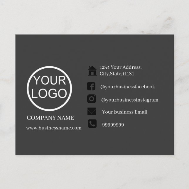 Personalized Your Promotional Business post Card (Front)