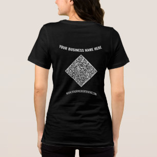 Personalized Your QR Code and Custom Text Business Tri-Blend Shirt