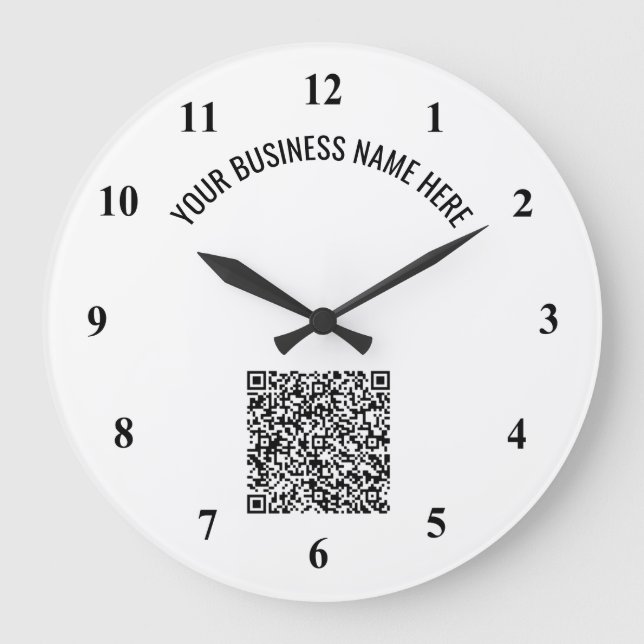 Personalized Your QR Code and Custom Text Clock (Front)