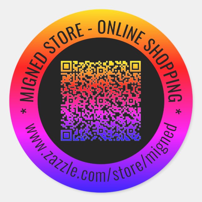 Personalized Your QR Code and Custom Text Stickers (Front)