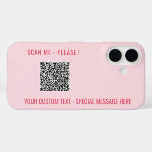 Personalized Your QR Code Custom Text and Colors iPhone 16 Case