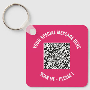 Personalized Your QR Code Custom Text Keychain