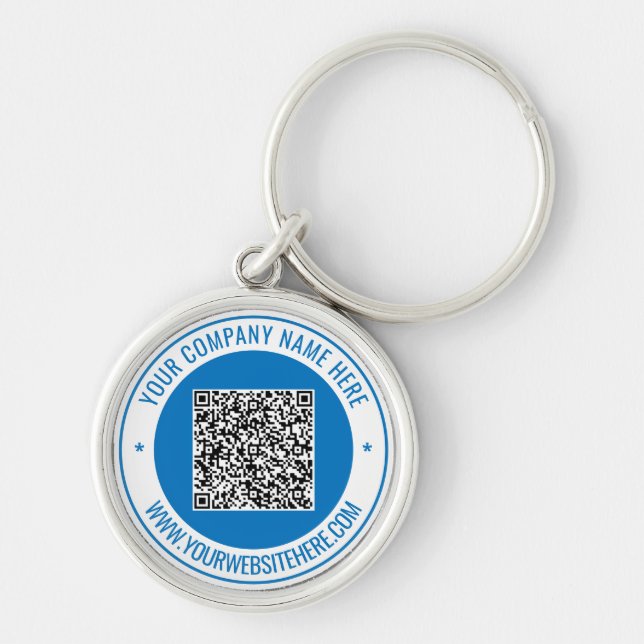 Personalized Your QR Code Custom Text Keychain (Front)