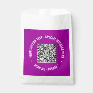 Personalized Your QR Code Favor Bags Custom Text