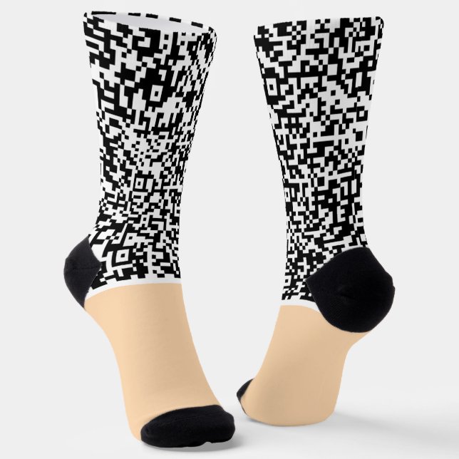 Personalized Your QR Code Funny Socks Custom Color (Angled)
