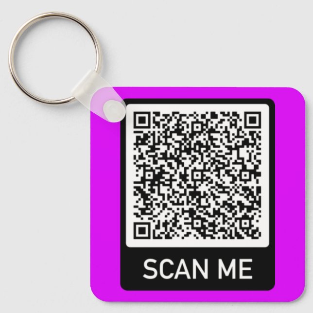 Personalized Your QR Code Keychain Example (Front)