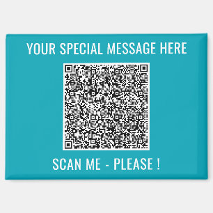 Personalized Your QR Code Magnet Custom Text