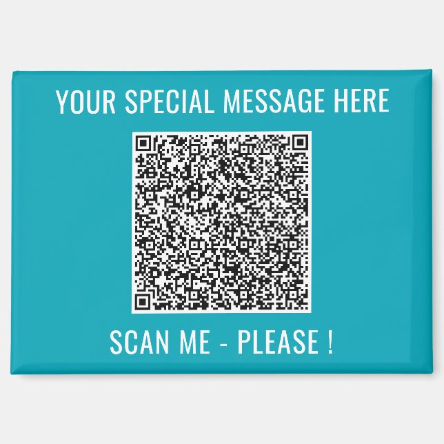 Personalized Your QR Code Magnet Custom Text (Front)