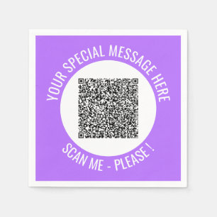 Personalized Your QR Code Napkins with Custom Text
