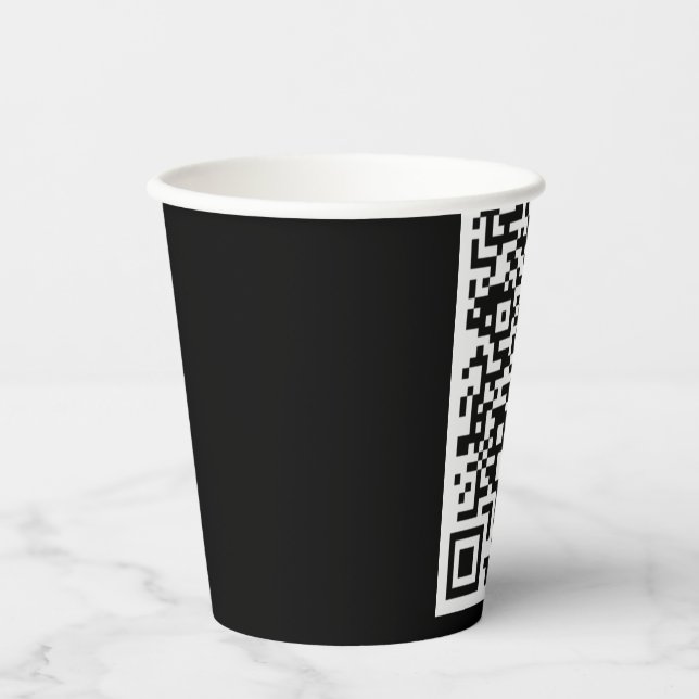 Personalized Your QR Code Paper Cups Choose Colors (Front)