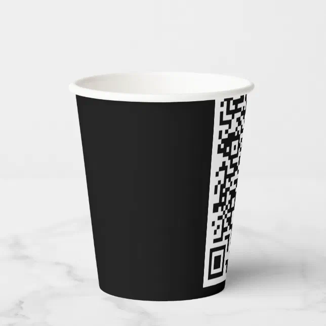 Personalized Your QR Code Paper Cups Choose Colors | Zazzle
