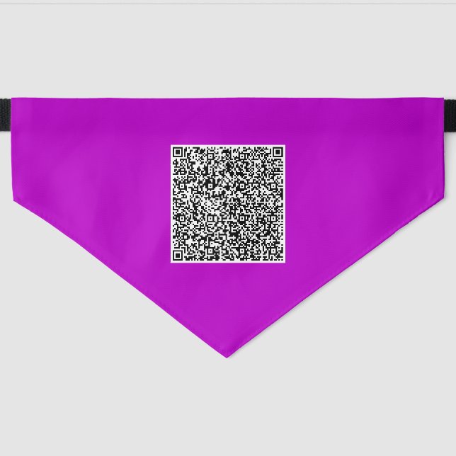 Personalized Your QR Code Pet Bandana Collar (Front)